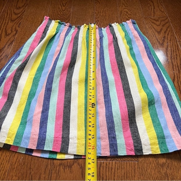 J.Crew Linen Cotton A-Line Mini Skirt in Rainbow Multicolour - Sz 2 - Picture 11 of 12